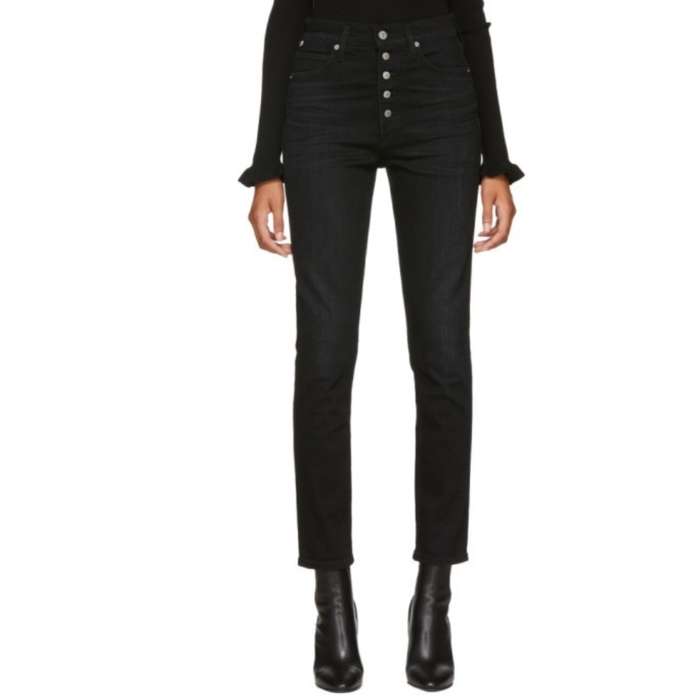 Citizens of Humanity Olivia High Rise Slim Ankle Jeans in Black Women’s Size 27